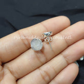 Raw Rainbow Moonstone Earrings, Moonstone Stud Earrings, Stone Earrings Stud, Moonstone Earrings, Sold By Pair